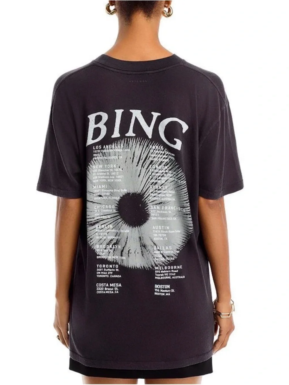 Anine Bing Walker Band Tee - size small - Picture 2 of 9